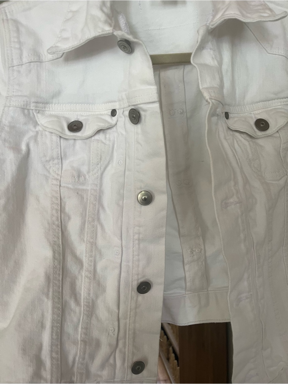 H&M White Denim Jacket, Size 42 - Picture 2 of 4
